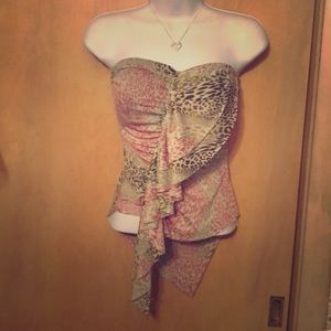 Strapless dressy crop top size m